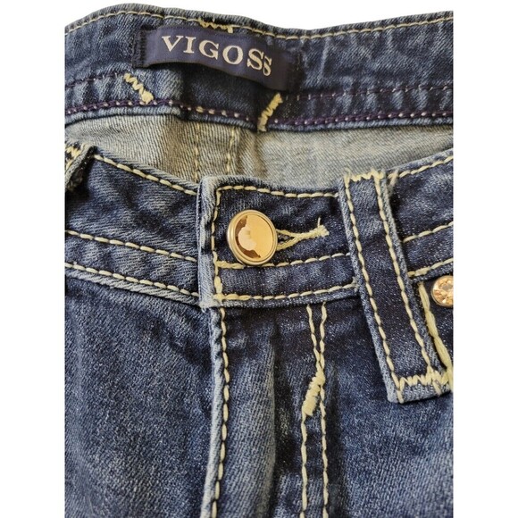 Vigoss Jeans Womens Skinny Heritage Fit Western Cowgirl Medium Wash Denim Size 4 - Picture 5 of 14